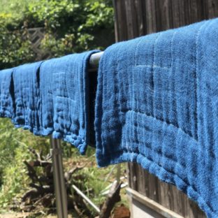 日本 藍染め おだい布巾【綿】