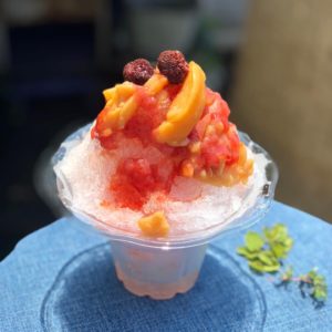 Hozu ままやの自家製シロップとママンチュールを使ったかき氷