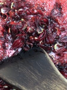 無農薬自然栽培のHozuままやのローゼルヲ使ってコンフィチュール(ママンチュール)をツクル