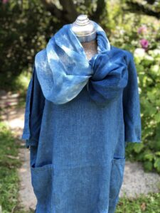 Hozu ままやの正藍染麻１００％ストール