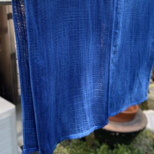 発酵藍染ロングガーゼタオル　